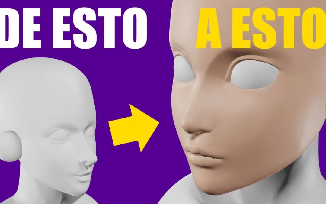 Cómo esculpir un rostro ESTILIZADO en Blender || Cyan Parte 6